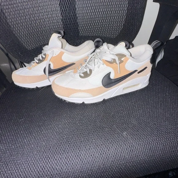 Nike White and Tan Sneakers - Picture 2 of 4